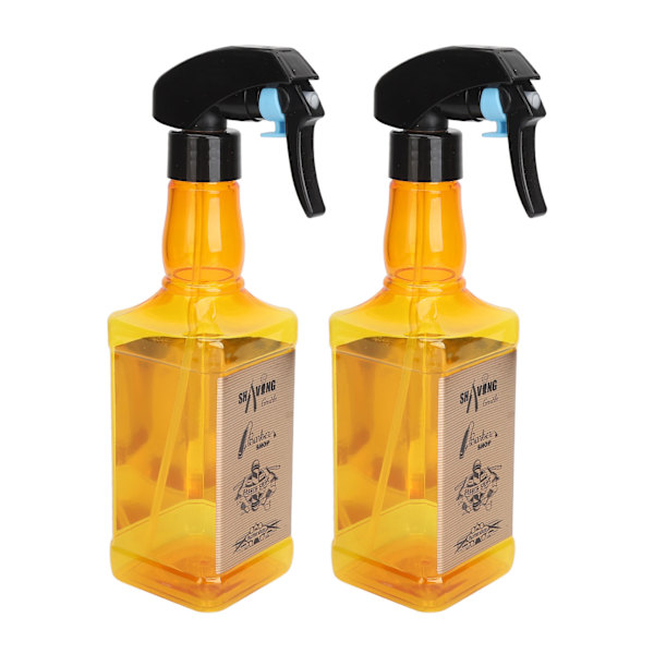 2 st hårsprayflaska stor kapacitet fin enhetlig dimma bärbar retro frisör sprayflaska för salong 300 ml