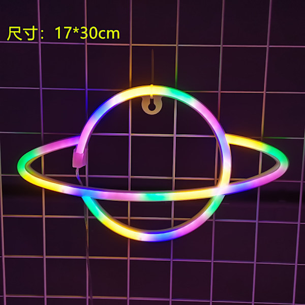 LED Planet Rocket Neonljus - Färgglad Ljusdesign 8