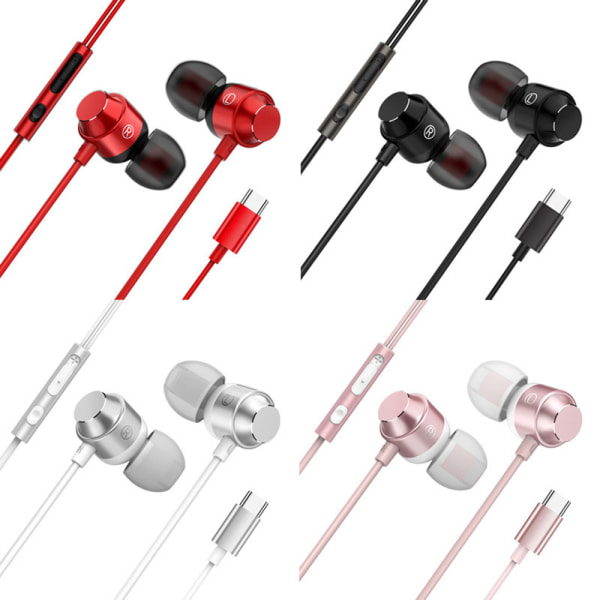Type-C In-Ear Elegante Hodetelefoner Roségull