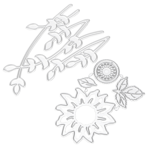 Metalliska Stansformar Solros Metall Prägling Stansform Set Die Cuts för Korttillverkning Scrapbooking DIY Kort