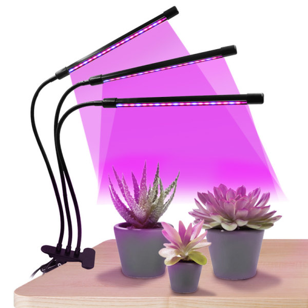 Växter, blommor, suckulenter, LED-tillväxtlampor, tidsinställd fullspektrum inomhusplantering, kompletterande belysning, vattentäta lampor Four tubes