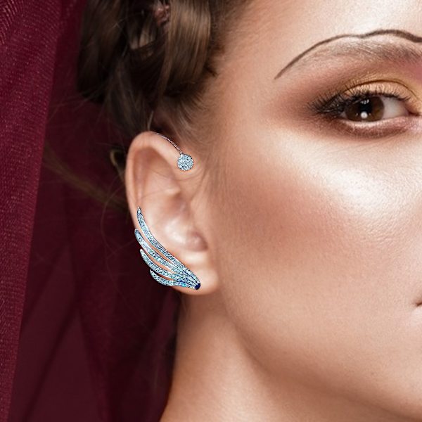 Engel Øreringe Mode Glitter Engel Øreclips Studs Øreringe til Kvinder Valentinsdag Fødselsdag Gave