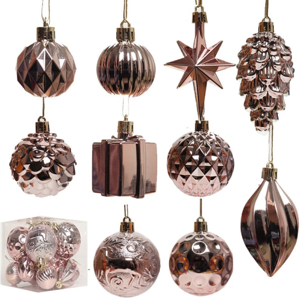 Julekuleformet Juletrepynt Hengelampe Ornament Juleprodukt Rose Gold