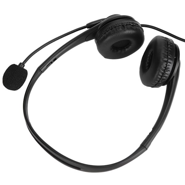 Kundeservice Headset Håndfri Stereo Kablet Binaural PC Støydempende Hodetelefon for TelefonsalgUSB