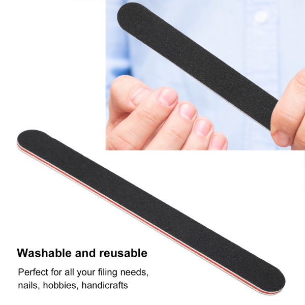 20 stk neglefil professionel dobbeltsidet manicureværktøj Genanvendelig vaskbar neglefil til akrylgelnegle