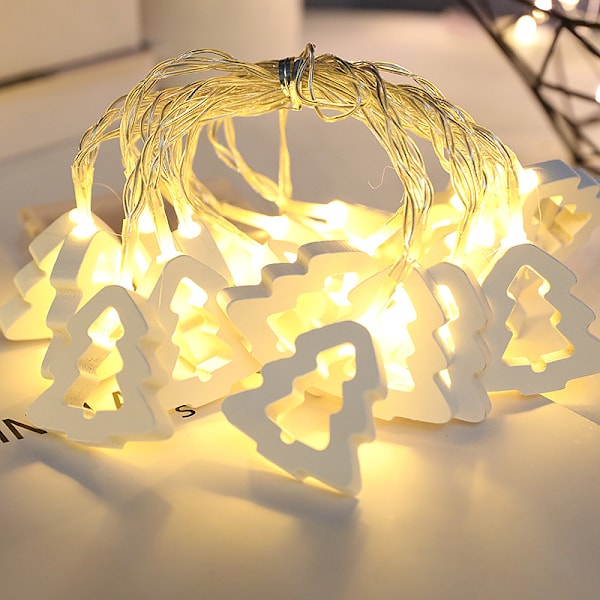 Julepynt Antik Dekoration Lille Lyskæde Led Træ Hængende Juletræ Lampe Lysstreng Lyskæde Warm White Heart 3M 20led