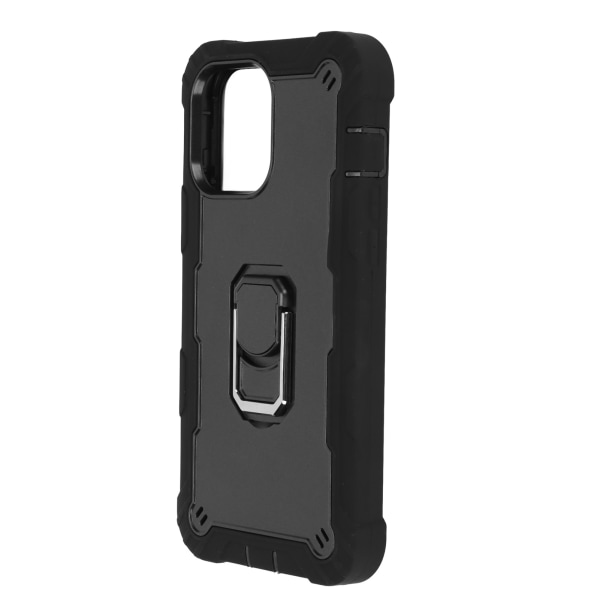 Ridsefast Armor Covers med Stativ til iPhone 13 Pro Max Mobiltelefoner Armor Beskyttende Etui (Sort Sort)