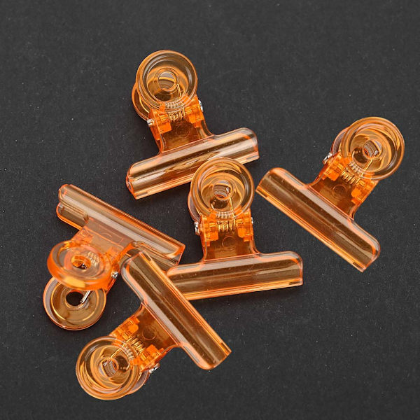5 st C-formade Nagelförlängningsklämmor Multifunktionella Plastnaglartstillbehör Orange