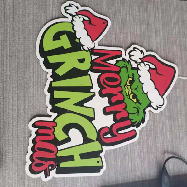 Ny Grinch Juledekorasjon Grinch Dørhengende Julegrønn Pelsmonster Dørhengende Style 3