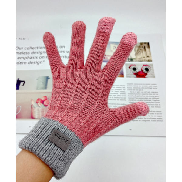 Vinter-touchskärm stickade handskar