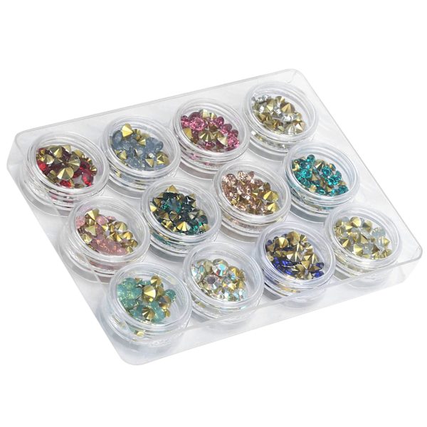 Negle Rhinestones Fancy Form Glitter Krystal Mixet Neglekunst Dekoration Manicure Værktøj