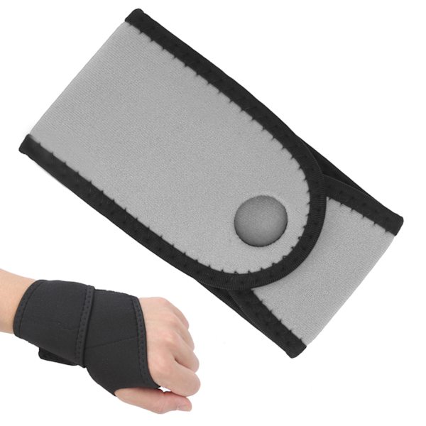 Sports Wristband Håndleddstøtte Stropper Wraps for Sykling Løping Trening Gym Håndbånd Svart Grå