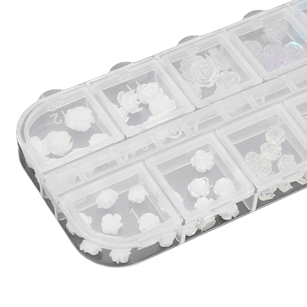 Blomsternagelcharm Set Bärbar Tillbehör Dekorativ Hantverk Nagelcharm för Resa Uppträdande