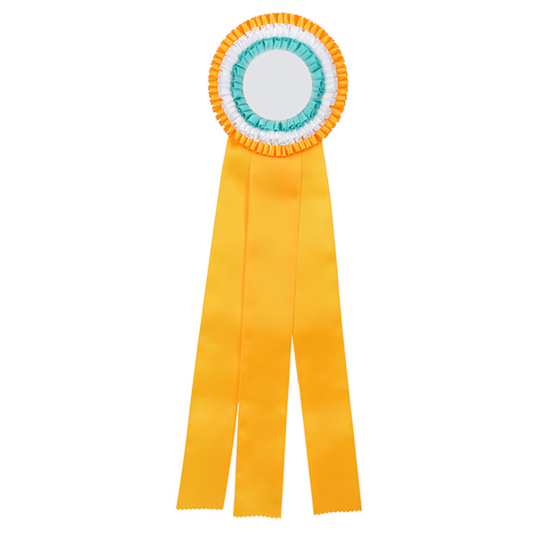 Generøs Ribbons Rosette Badge Pin Vinder Medalje Klasse Trofæ Pris Gul