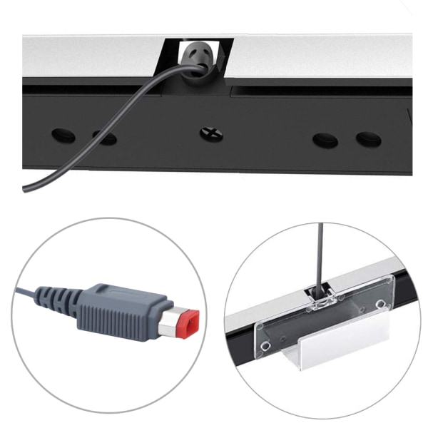 Sensor Bar, trådbunden sensorbar, med stativ för Wii-konsol