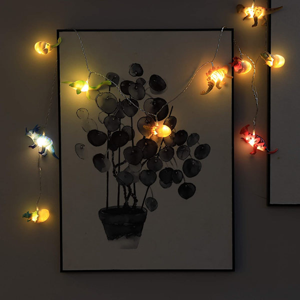 3 meter LED-batteridriven nattlampa Dino-dekoration