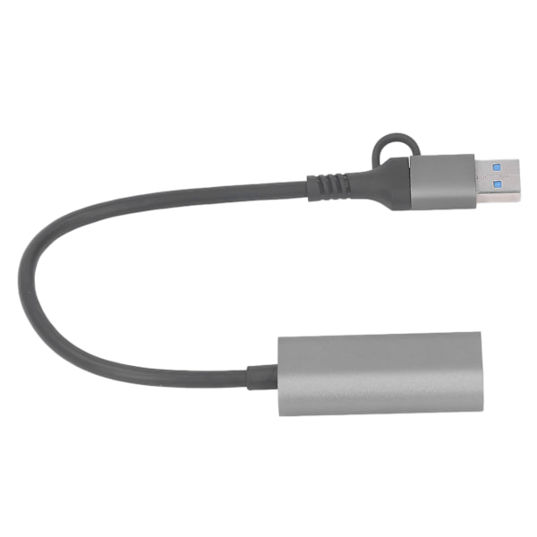 USB til Ethernet Adapter Type C RJ45 1000Mbps Aluminium Legering Plug and Play USB 3.0 Hub til Laptop Desktop Telefon RJ45 1000Mbps