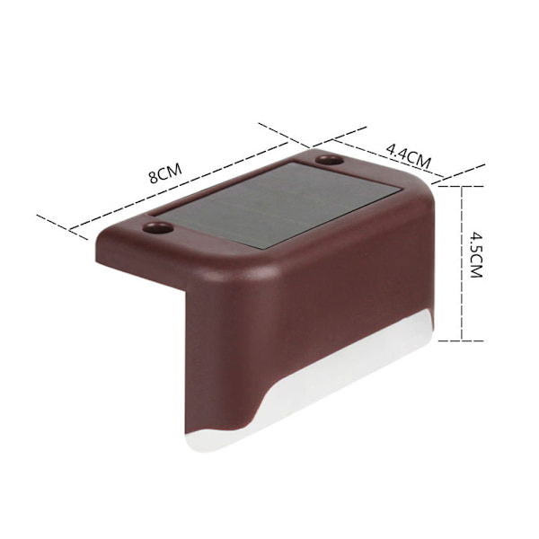 4-pack Solcellsbelysning för Däck Trappsteg LED-lampor Varmvit 4st
