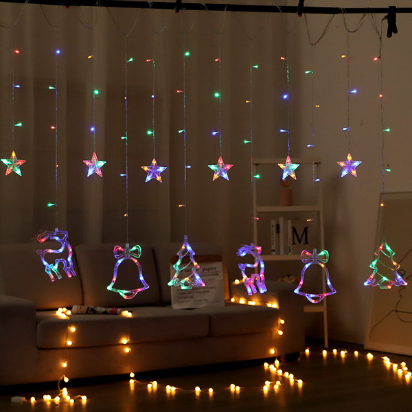 3,5 m LED Glitter Star Moon Fairy Lights Dekorasjon