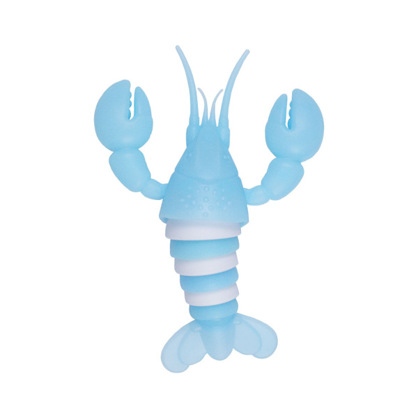 Stor Lysende Hummer Dekompressionslarve Sneglen Puslespil Trykaflastning Fingerspids Eksotisk Interaktivt Legetøj Blue+White(Luminous 17*8.5*4.5)