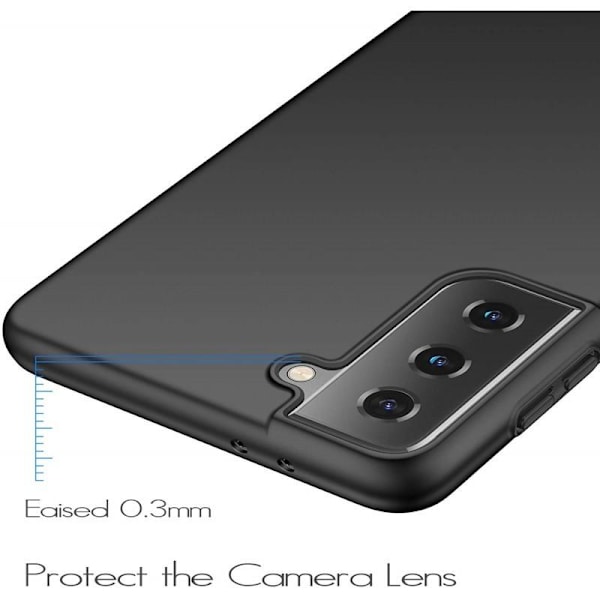 Samsung S22 Slim Gummibelagt Mattsort Skal Basic® V2 Sort