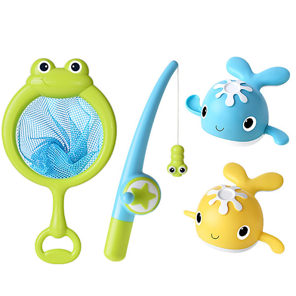 Baby Opvindsle Vand Hval Opvinding Svømmende Hval Badeværelse Magnetisk Fiskeri Dragt Bad og Vand Legetøj 4