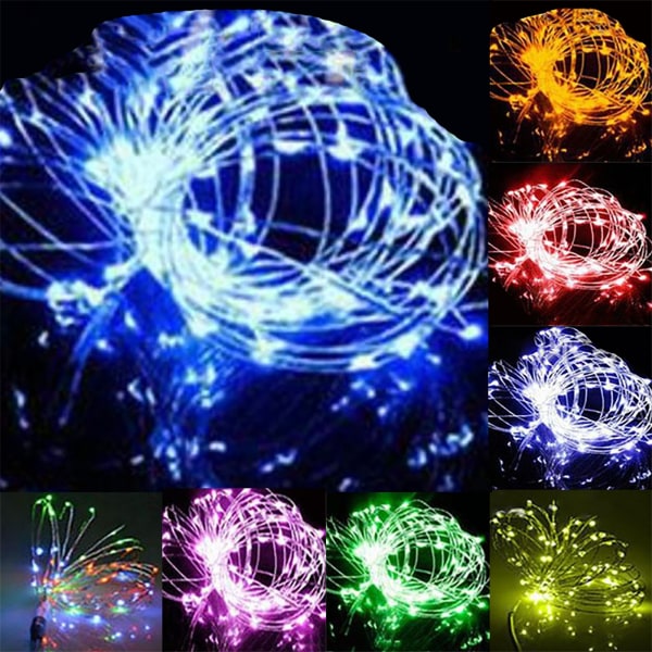 20 LED Solcellsdriven Vinflaska Koppartrådssträngljus Form Dekoration