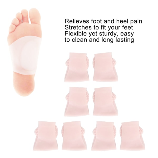 3 par Arch Support Sho Insert Gel Set Mjuka gelhylsor för Plantar Fasciitis Support Platt fotstöd