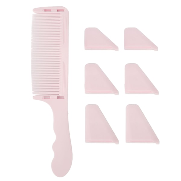 Buet frisørkam S-formet bue Profesjonell posisjonering av hårklipping Buet kam for flat topp rosa