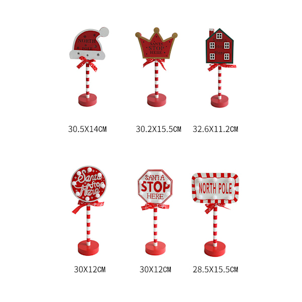 Julevejskilt Stop Dekorative Lys Træ Juleferie Vindue Desktop Atmosfære Led Farvet Lampe Warm Light Christmas hat