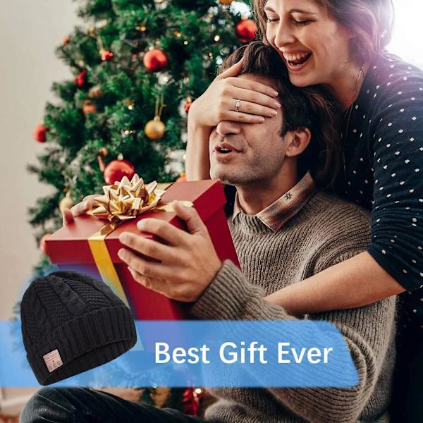 3 i 1 Bluetooth 5.0 Musik Mössa Set Vintermössa Öronlapp Hals Gaiter Scarf Handskar Födelsedagspresent till Män Kvinnor