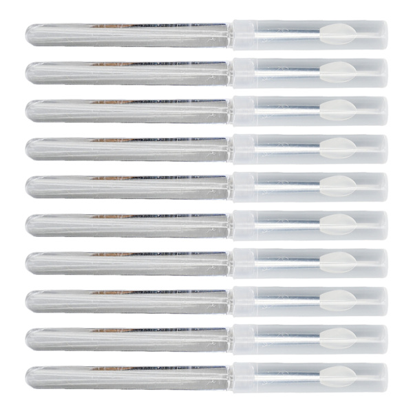 10 stk Neglekunst Silikonpinner Gjenbrukbar Jevn Festespeileffekt Pulver Smuss Stift med Deksel