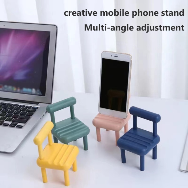 Matkapuhelintelineet Mini tuolin muotoinen puhelinteline Säädettävä matkapuhelinteline pöydän sisustamiseen