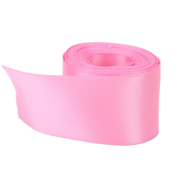 Dubbelsidigt Satängband Rulle 5m/16.4ft Längd 38mm/1.5in Bredd DIY Polyester Presentpappersband för Hantverk Håraccessoarer Ros Röd