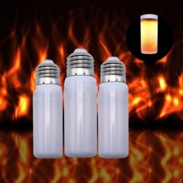 3-modus LED-pære med flimrende flammeeffekt, juledekorasjon