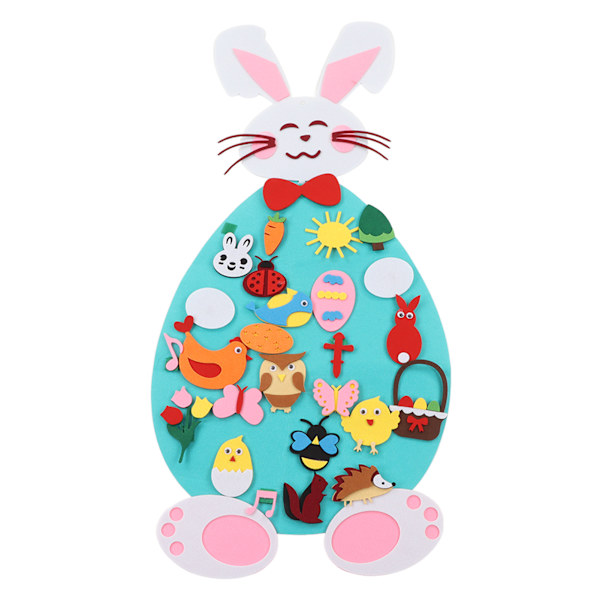 Pikkulapselle tarkoitettu DIY-huopajäniksen seinäkoriste - Bunny-käsityökoristeet kotiin ja juhliin