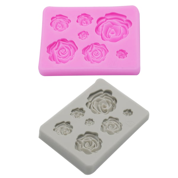 Rose Flower Silikone forme, Chokolade bageforme pink