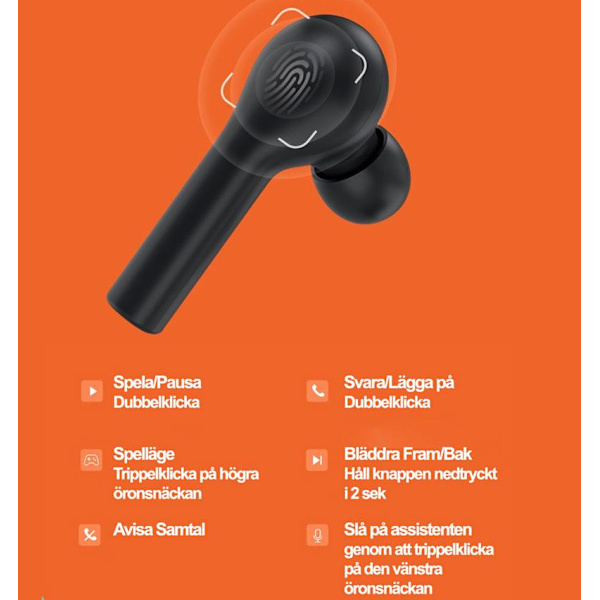 QCY w20 TWS Trådløse Høretelefoner V5.0 Sort