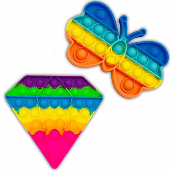 2-pak Pop It fidget leker for barn og voksne