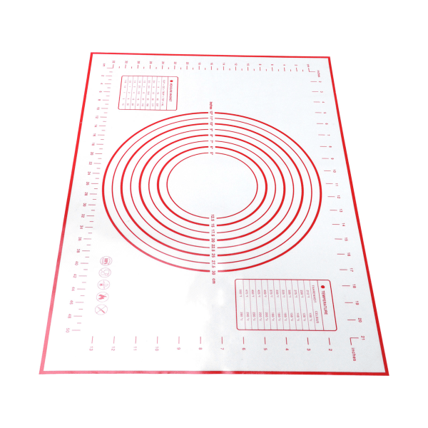 40x60cm silikoninen leivinmatto Liukumaton leivintyyny Taikinarullamatto leivonnaisten keittotyökalu (punainen)