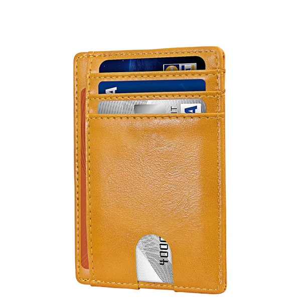 Miesten korttiteline Aidosta nahasta RFID varkaudenesto pyyhkäistävä korttipidike AirTag reiällä Black