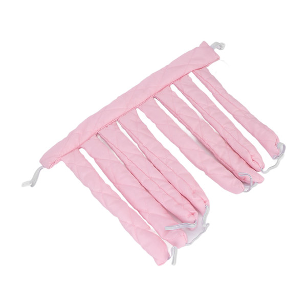 Värmefri Curling Rod för Sömn, Hårcurl Styling Roller Band för Kvinnor och Flickor, Extra Långt Hår, Rosa