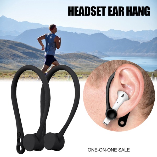2 Par Öronkrokar för Apple 1 2 Anti Fall Bluetooth Headset Öronkrokar Hörlurshållare för Löpning Jogging Cykling