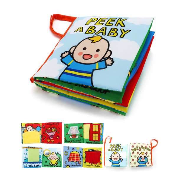 Klutbøker for babyer Myke, rivefaste bøker Spedbarnsbøker Tidlige pedagogiske leker
