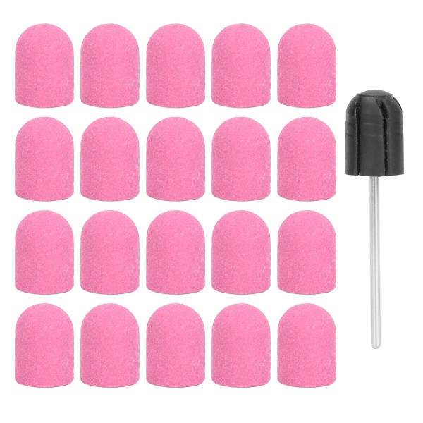 Kynsien hiontanauha Poranterä Nail Art Cap Set (10 x 15mm) Vaaleanpunainen