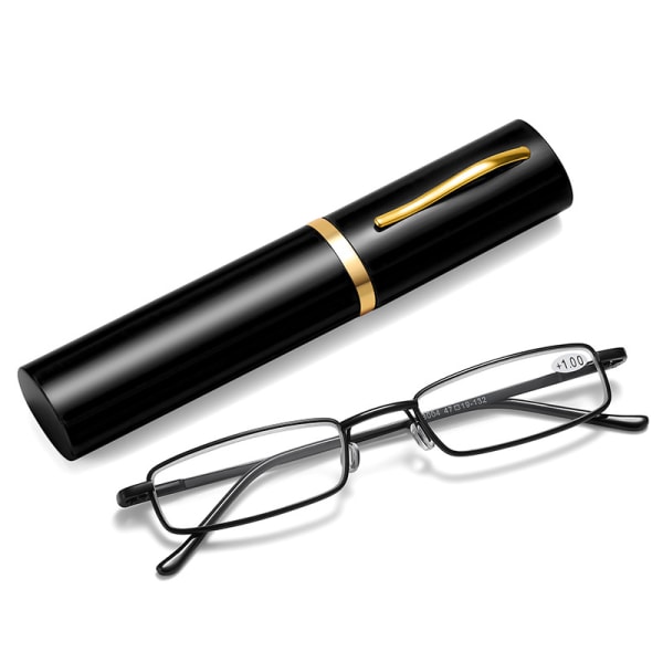 Kynänpidike, sinisen valon suodattavat presbyopia-lasit miehille, kannettavat ja kevyet lasit +400 degrees black