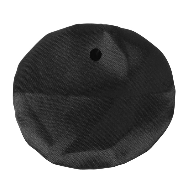 Universal Drink Cover with Straw Hole Spiking Prevention Reuseable Elastic Band Fabric Cup Cover Satin Black