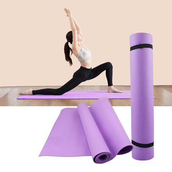 Träningsmatta - Yogamatta- 6mm - 173cm * 61cm Rosa