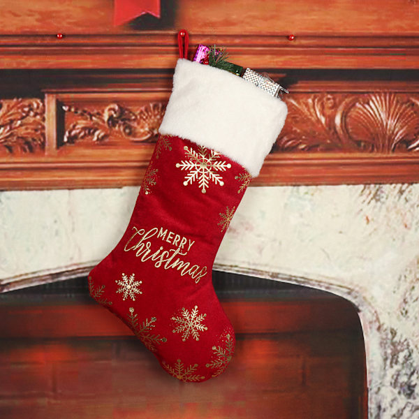 Julepynt Juledekorationer Sokker Julesokker Broderi Dekorationer B