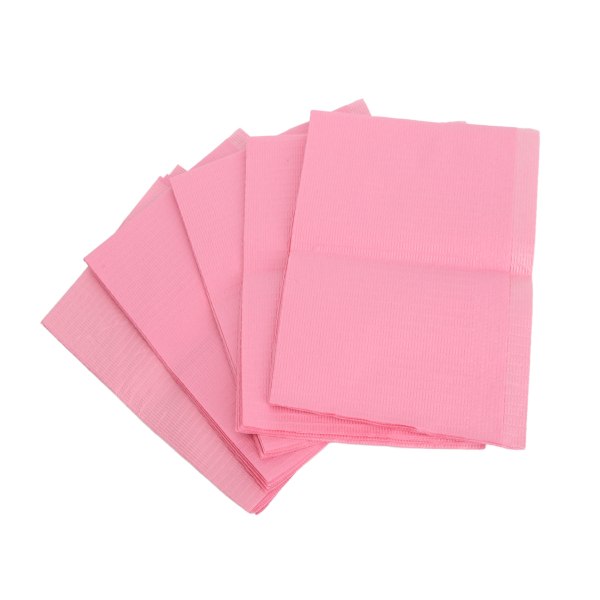 10 poser Engangs Nail Art-bordhåndklær Vanntett, mykt, absorberende negleborddeksel, duk for manikyr rosa